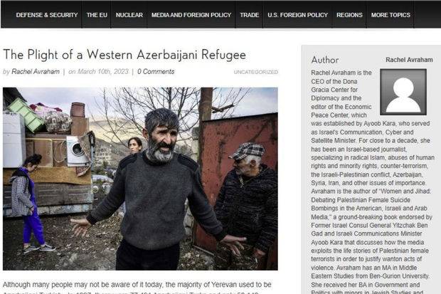 ABŞ mətbuatında Qərbi Azərbaycan qaçqınlarının taleyindən bəhs edilib