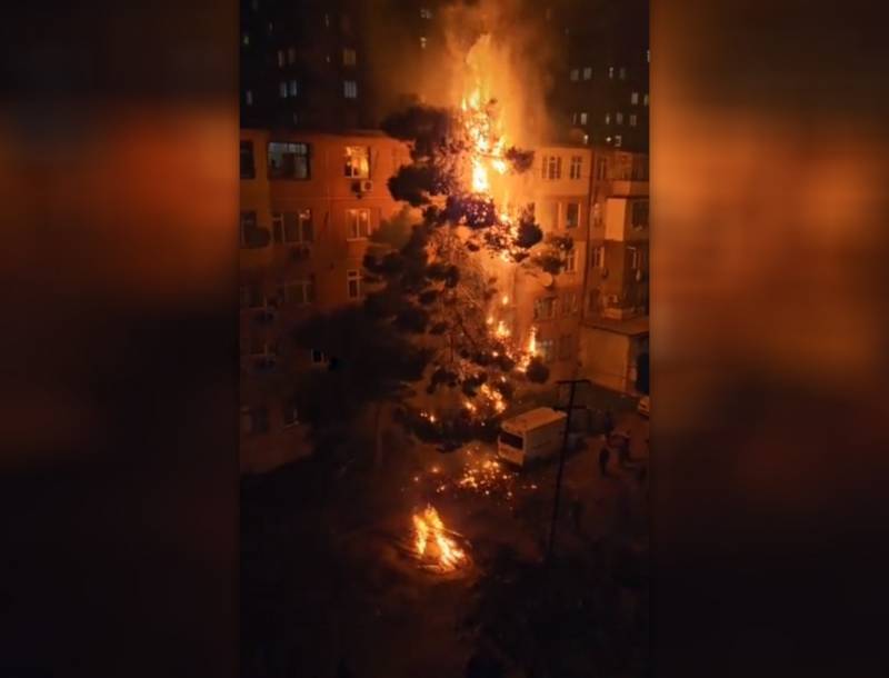 Bakıda bayram tonqalı qorxulu anlara səbəb oldu - ANBAAN VİDEO