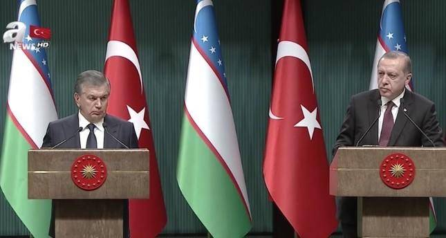 Ərdoğan Mirziyayevlə görüşdü