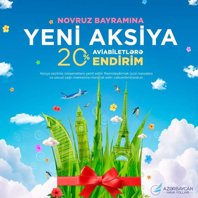 AZAL öz sərnişinlərinə Novruz bayramı münasibətilə endirim hədiyyə edir