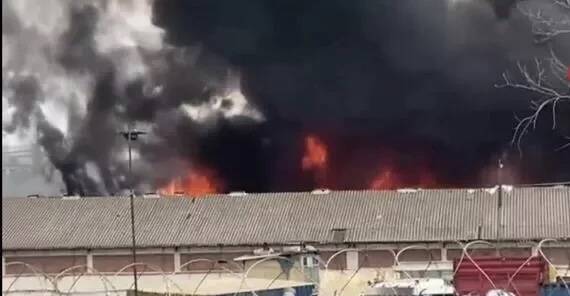 Kimyəvi maddələr istehsal edən fabrik yandı