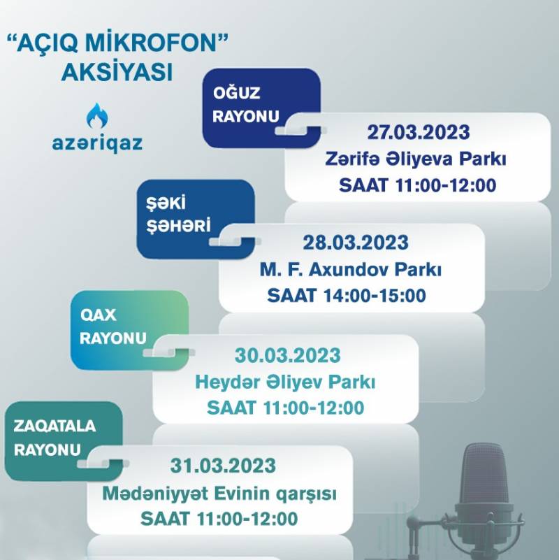 SOCAR \"Azəriqaz” İB-nin “Açıq mikrofon” aksiyası davam edir