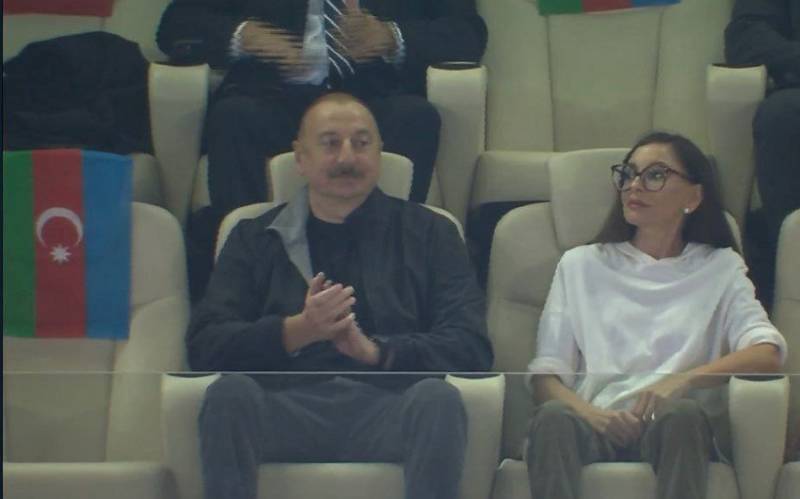 Prezident və xanımı \"Qarabağ\" - \"Qalatasaray\" oyununda