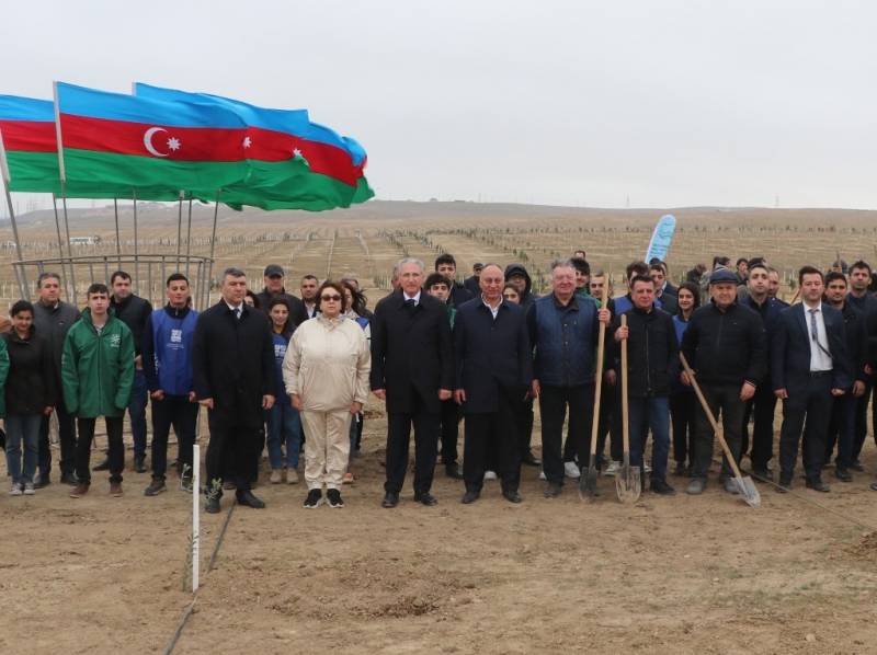 Heydər Əliyevin 100 illik yubileyi ilə əlaqədar növbəti ağacəkmə tədbiri keçirildi - FOTOLAR