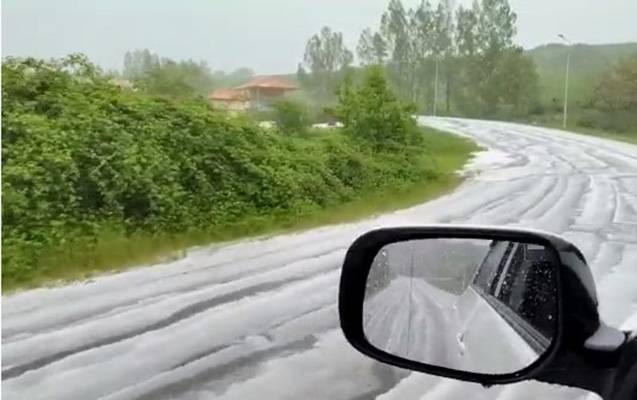 Şamaxıya qar yağır - VİDEO