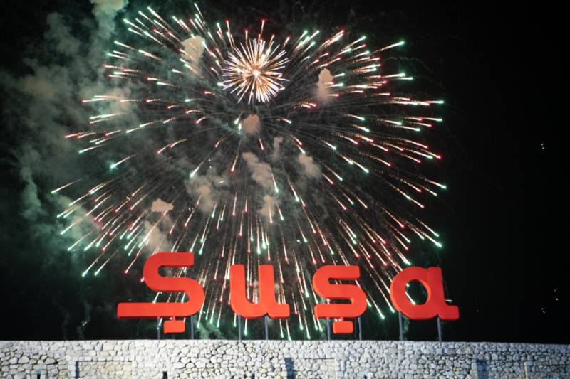 Şuşada atəşfəşanlıq - FOTOLAR