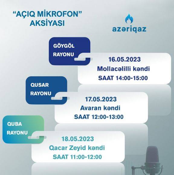 SOCAR \"Azəriqaz\" İB-nin \"Açıq mikrofon\" aksiyası davam edir