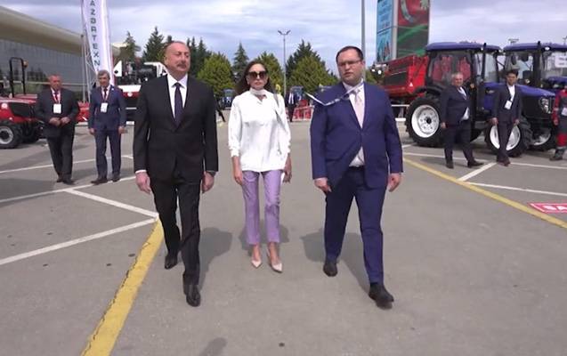 Prezidentlə xanımı Bakı Ekspo Mərkəzində sərgidə - YENİLƏNİB (FOTOLAR/VİDEO)