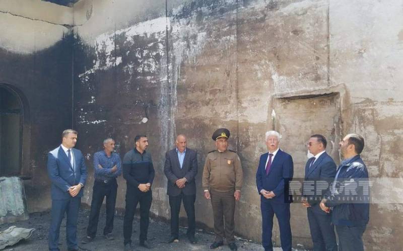 Cəlilabadda yanğın baş verən məscidə baxış KEÇİRİLDİ - FOTO