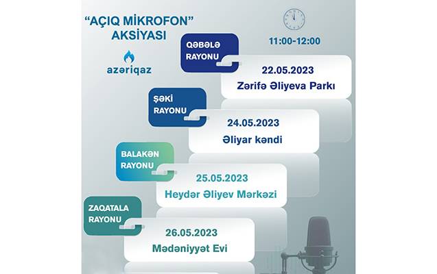 “Açıq mikrofon” daha 4 rayonda keçiriləcək