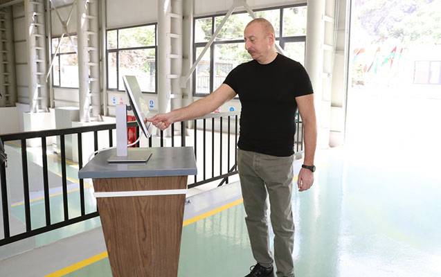 Kəlbəcərdə “Qamışlı” Kiçik Su Elektrik Stansiyası istifadəyə verildi - FOTOLAR