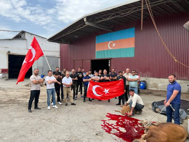 Sərvər Ərdoğanın seçilməsi münasibətilə qurban kəsdi - FOTO