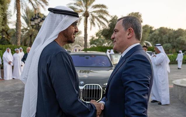 Ceyhun Bayramov BƏƏ Prezidenti ilə görüşdü - FOTO