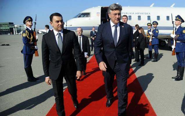 Xorvatiyanın Baş naziri Azərbaycana gəldi