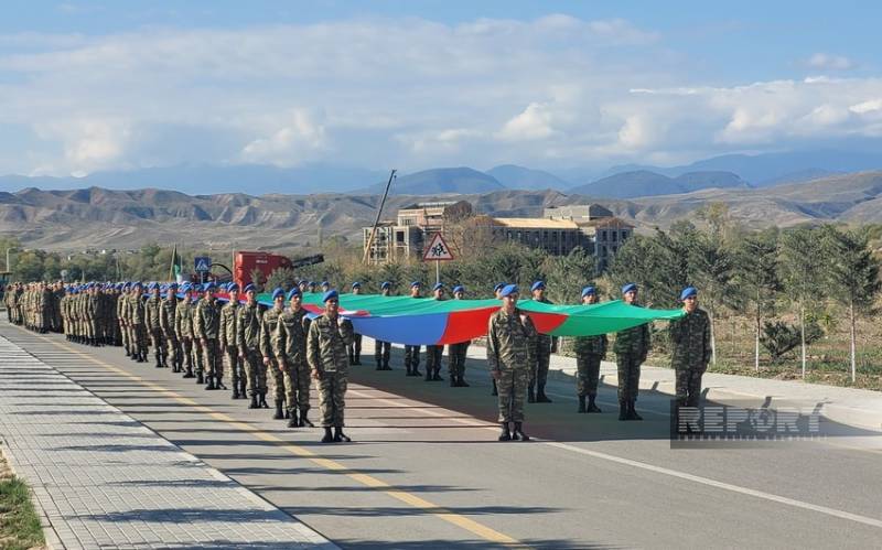 Zəngilanda Zəfər Günü münasibətilə hərbçilərin yürüşü keçirildi