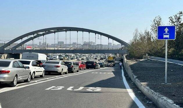 Bakı-Sumqayıt yolunda avtobus zolağı çəkilir