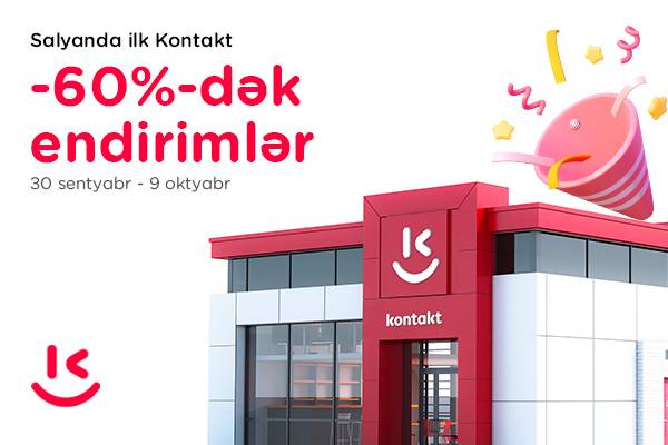 Salyanın ən böyük elektronika mağazasını “Kontakt” açdı - 60%-dək endirim