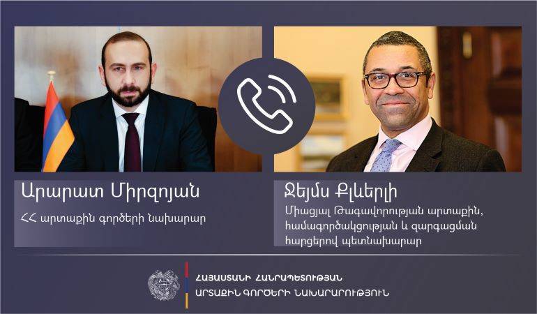 Mirzoyan britaniyalı həmkarı ilə danışıqlar apardı