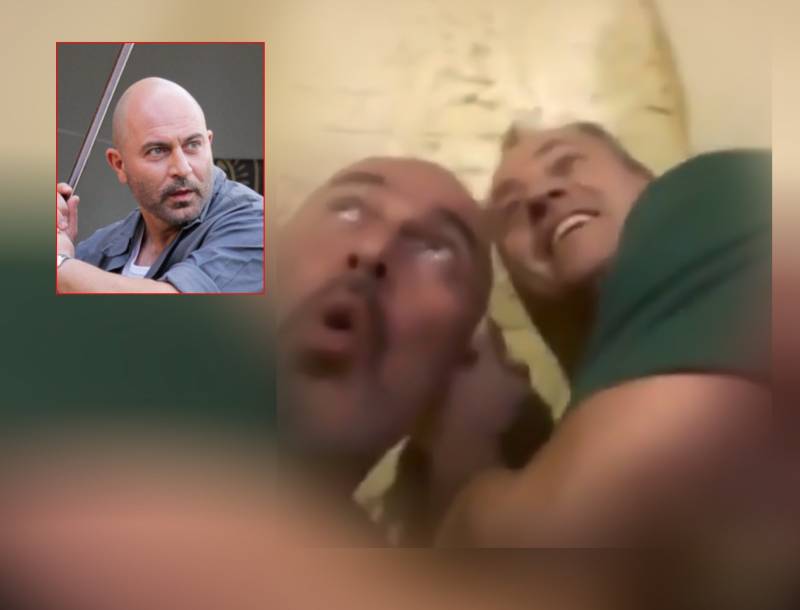 İsrailli aktyor raket hücumunun ortasında qaldı - ANBAAN VİDEO