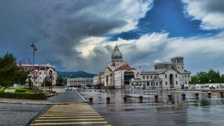 Xankəndidə ilk azan səsləndi - VİDEO