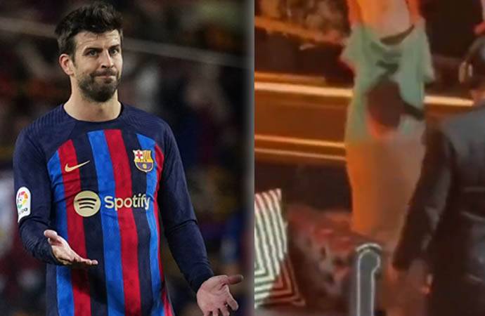 \"Barselona\"nın əfsanəvi futbolçusu azarkeşə avtoqraf vermək istəyərkən səhnədən yıxıldı - Video