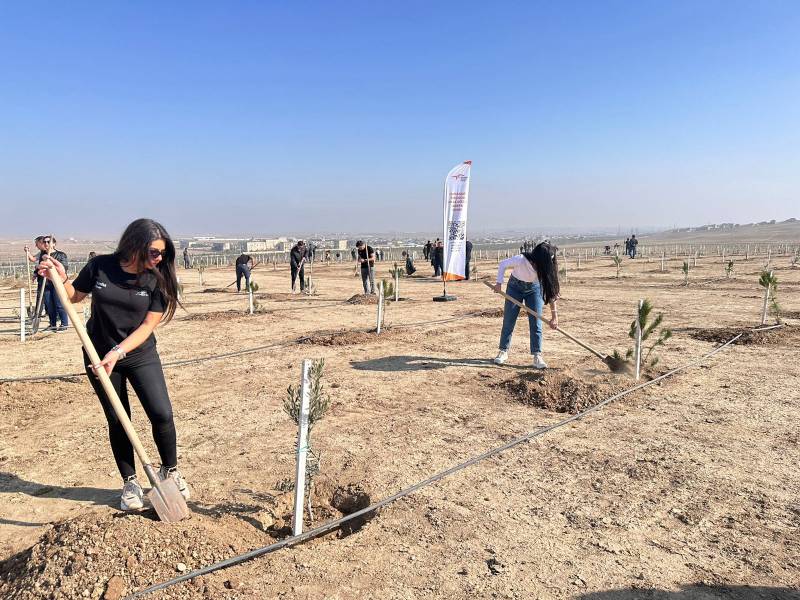 Heydər Əliyevin 100 illik yubileyi ilə əlaqədar ağacəkmə tədbiri keçirildi - FOTO