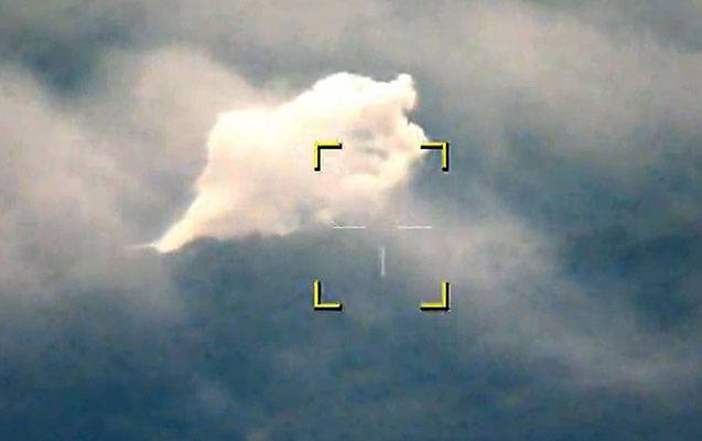 Ermənilərin sursat anbarı məhv edildi - VİDEO