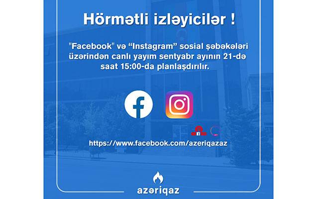“Azəriqaz”ın növbəti canlı yayımı planlaşdırılır