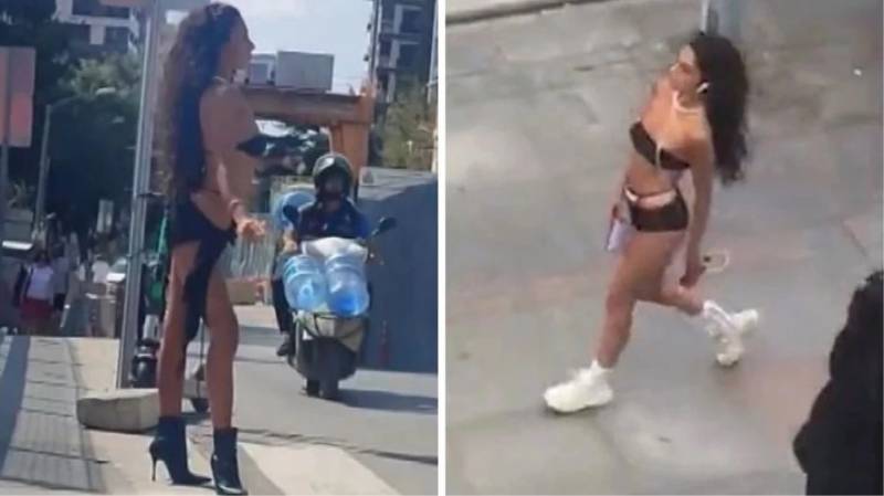 Küçədə çimərlik geyimində gəzən model bu şərtlə sərbəst buraxıldı