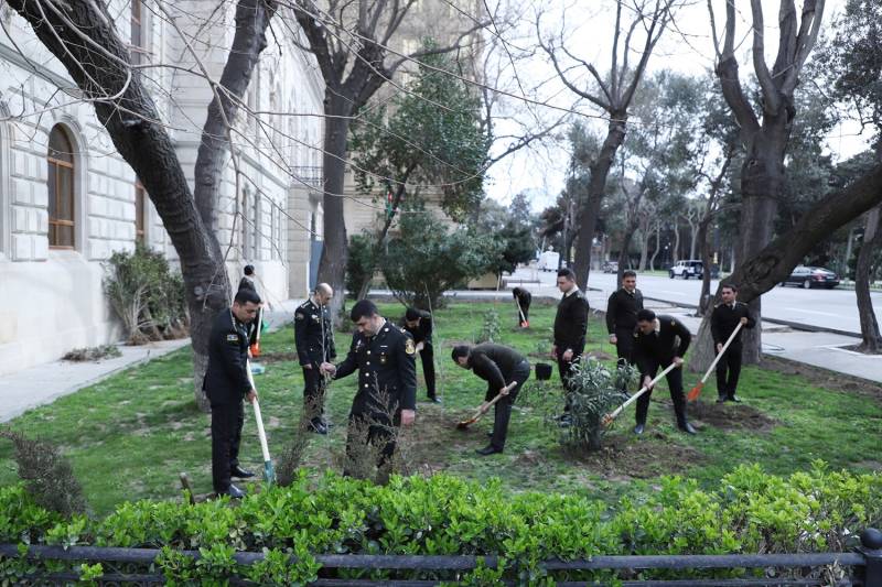 Dövlət Xidməti növbəti dəfə ağacəkmə aksiyası keçirdi - FOTOLAR