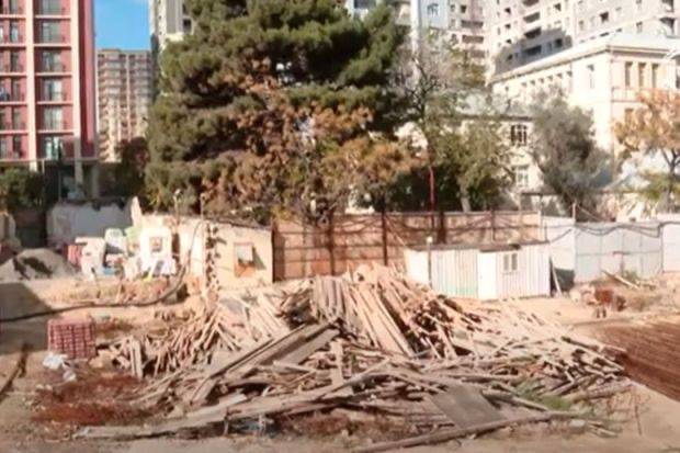 Bakının bu ərazisində söküntü: Bina tikiləcək - VİDEO