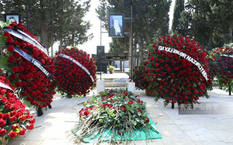 Prezident və birinci xanım Elmira Süleymanovanın dəfn mərasiminə əklil göndərdi