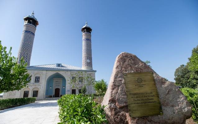 Bərpa olunan Ağdam Cümə məscidindən FOTOLAR