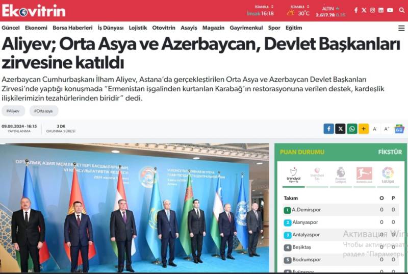 Türkiyə mediası Azərbaycan Prezidentinin Astana səfərini geniş işıqlandırıb - FOTOLAR