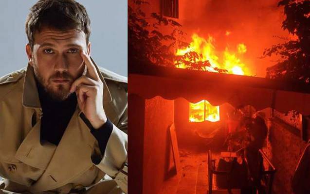 Məhşur türk aktyorunun villasında yanğın - FOTO