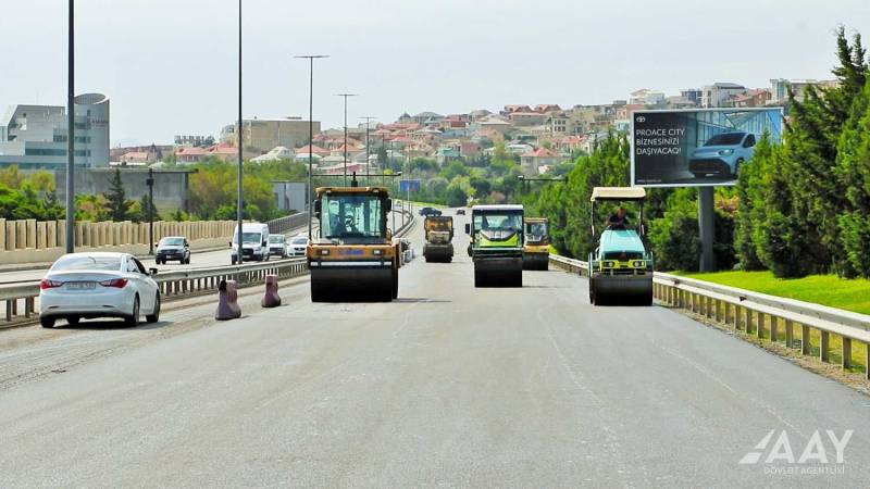 Bu yolda asfaltlanma işləri aparılır - VİDEO/FOTO