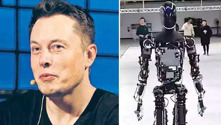 Mask Teslanın insanabənzər robotunu fakrikdə gəzdirdi