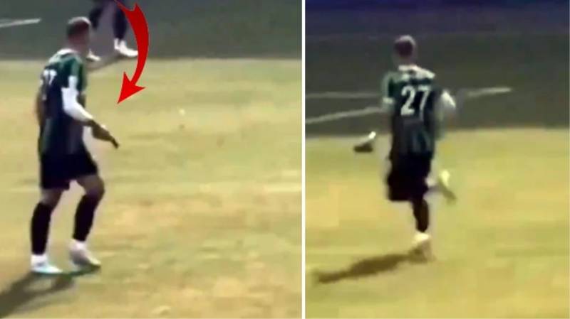 Futbolçu dəqiqələrlə əlində telefonla oynadı - VİDEO