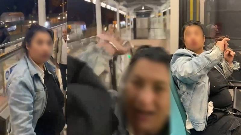 Sərxoş halda metroya mindi: Onu lentə alan gənc qıza hücum etdi - VİDEO