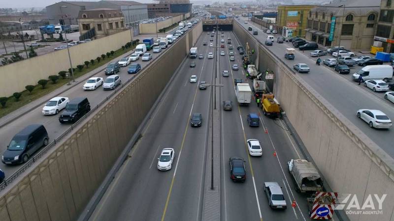 Tunellərin və tunel daxili yol elementlərinin təmizlənməsi işləri aparılır - VİDEO