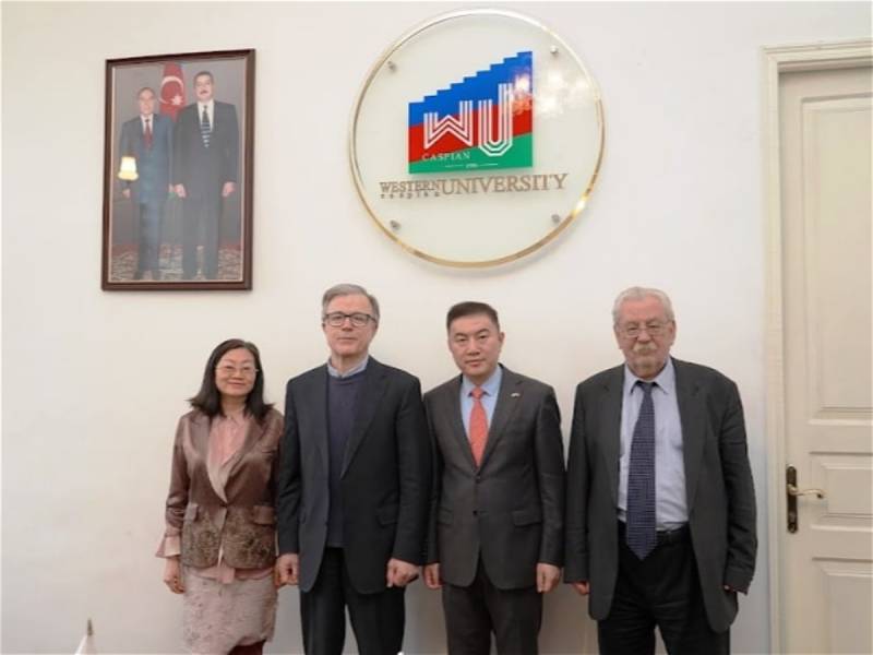 ADU Konfutsi İnstitutu ilə Qərbi Kaspi Universiteti arasında əməkdaşlıq müqaviləsi imzalandı - FOTOLAR