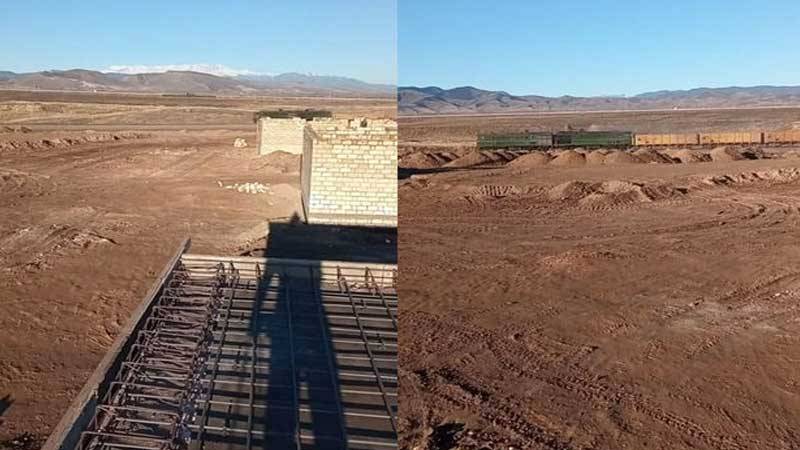 Ağdam-Xankəndi dəmiryolunun tikintisindən son görüntülər - VİDEO