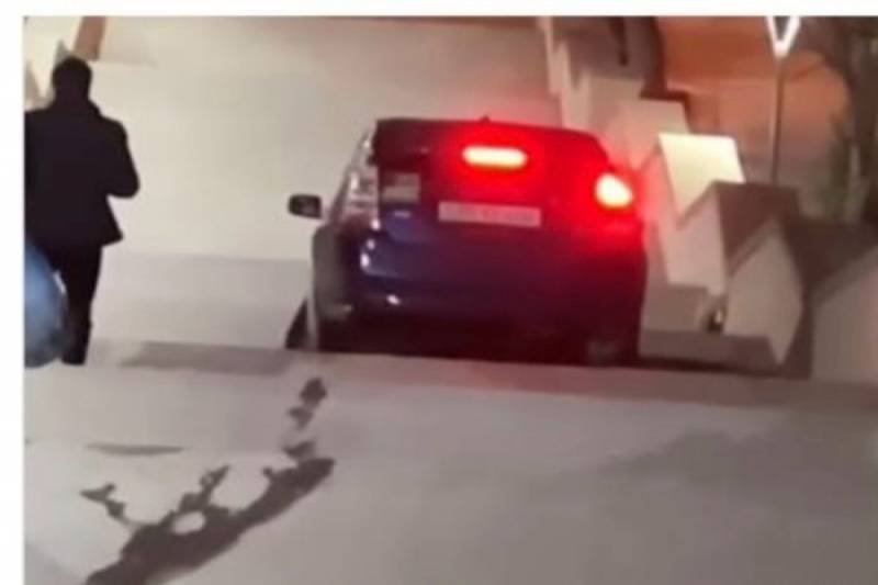 Bakıda pilləkəndə \"Prius\" sürən şəxs həbs edilib - FOTO