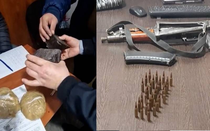 Bakıda narkotik və 2 ədəd “Kalaşnikov” avtomatı aşkarlandı - VİDEO