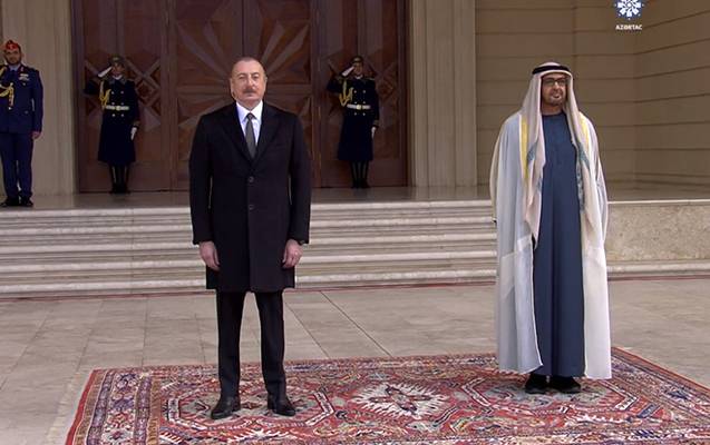 BƏƏ Prezidentinin rəsmi qarşılanma mərasimi oldu - VİDEO