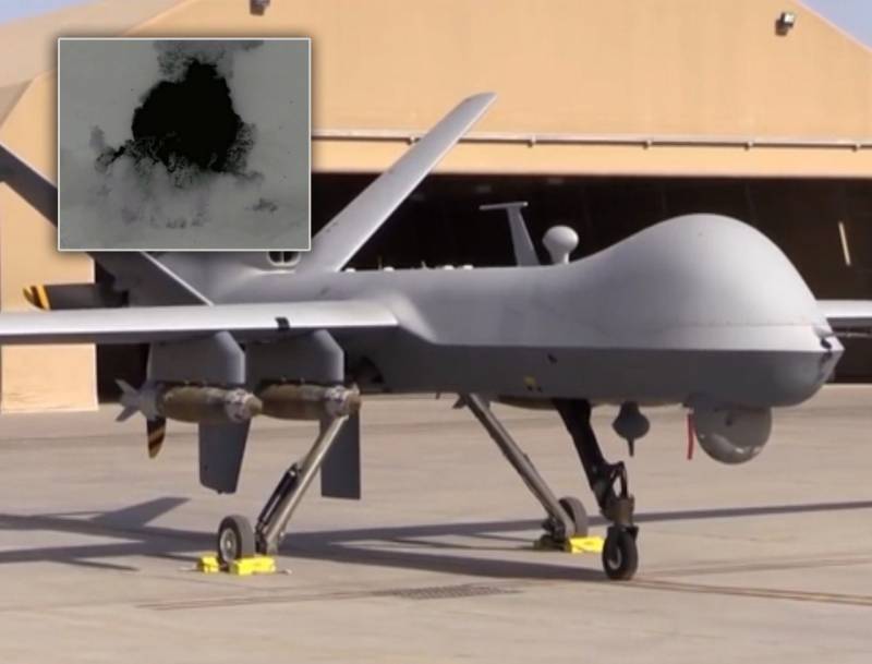 Amerikanın MQ-9A Reaper pilotsuz təyyarəsi Yəməndə vurulub - VİDEO