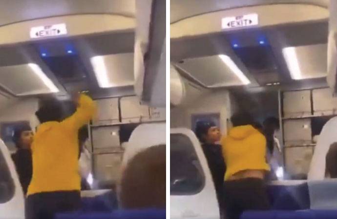 13 saatlıq gecikmə elanını eşidən sərnişin pilotu yumruqladı - VİDEO