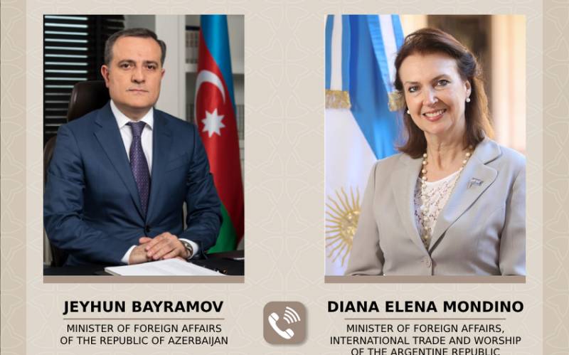 Ceyhun Bayramov argentinalı həmkarı ilə müzakirələr apardı