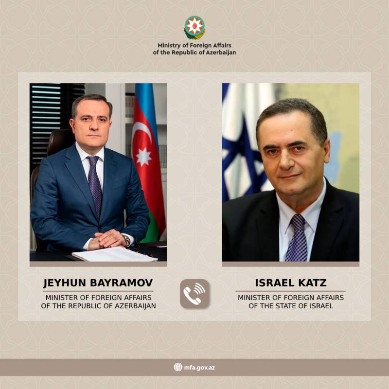 Ceyhun Bayramov israilli həmkarı ilə telefonla danışdı 