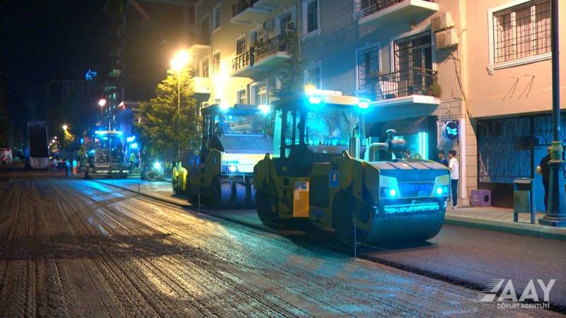 Bu prospektdə təmir aparılır - VİDEO